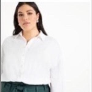 NWT White Relaxed Buttondown Size 14